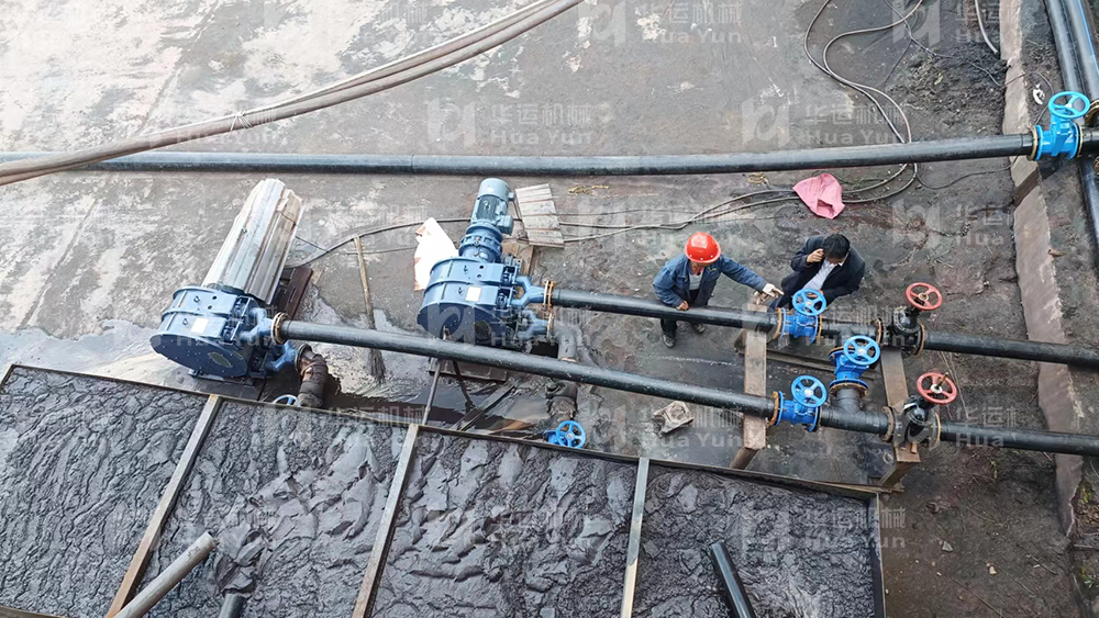 華運(yùn)雙管專利智能軟管泵配套盤式過濾機(jī)使用